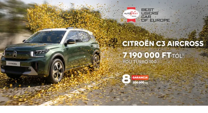 C3 Aircross 7 190 000 FT-tól