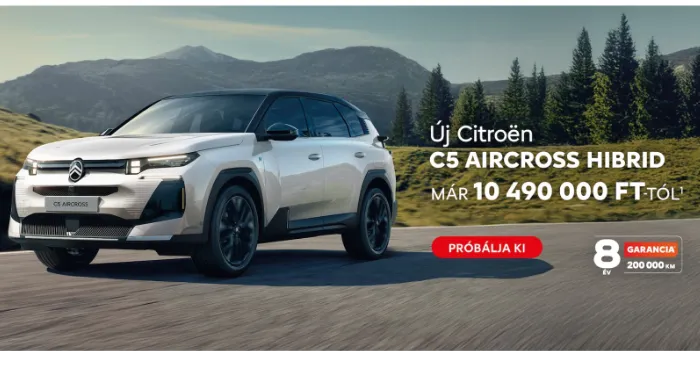 Citroen C5 Aircross akár 10 490 000 ft-tól