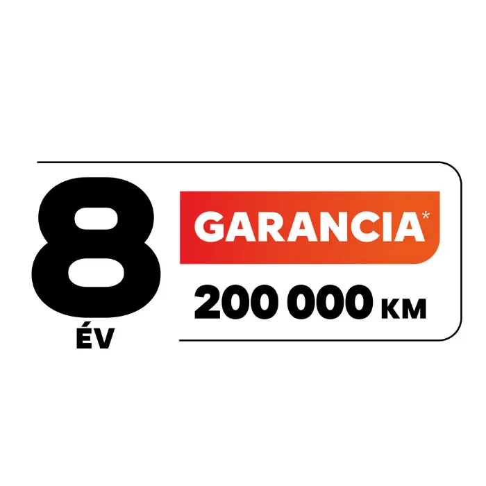8 év/200 000 km garancia
